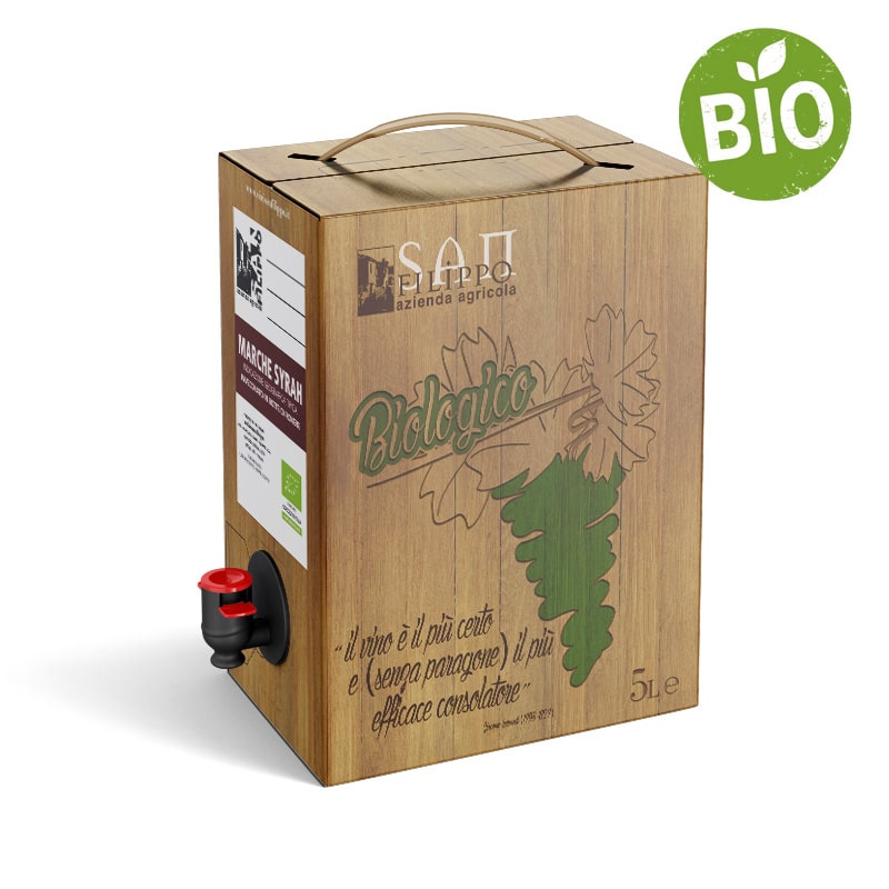 5L Syrah IGT Marche BIO 14% in Legno