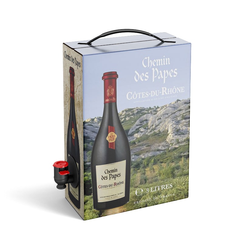 3L AOC Cotes Du Rhone Rouge Chemin Des Papes 14%.