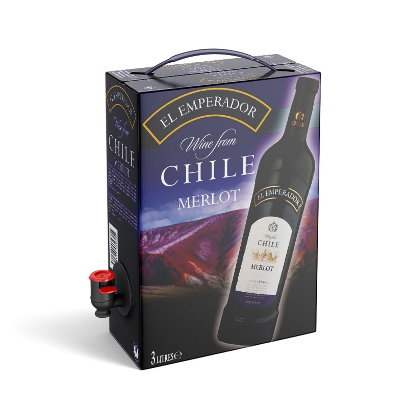 3L El Emperador Vin Rouge Merlot du Chili 13,5%.