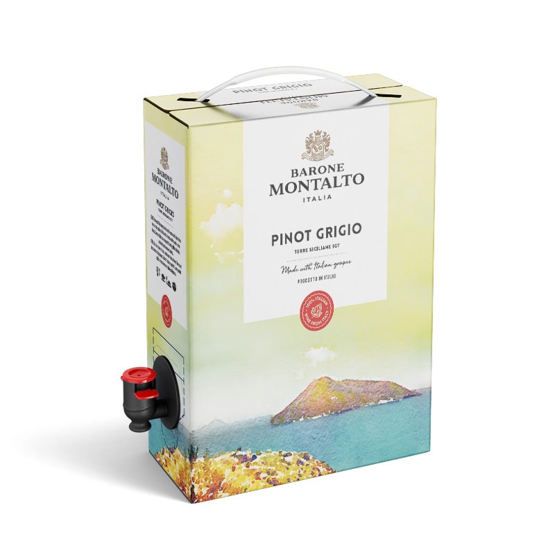3L Pinot Grigio IGT Terre Siciliane 12% Barone Montalto.